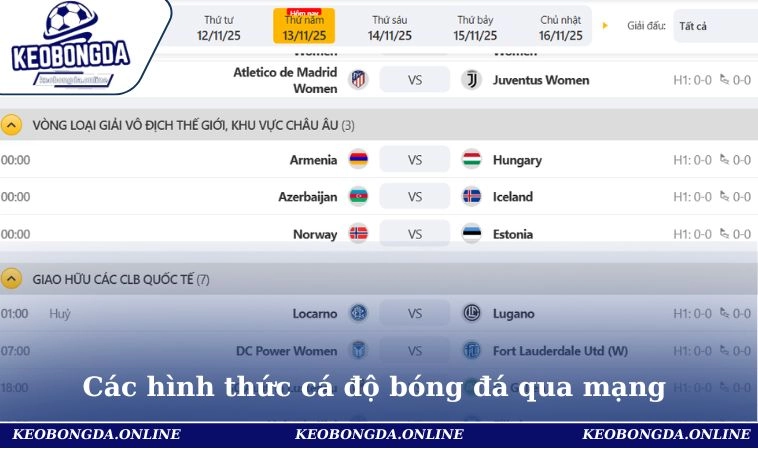 Cá Độ Bóng Đá Qua Mạng - Trải Nghiệm Độc Đáo, Cơ Hội Kiếm Lời Hấp Dẫn 1 Các hình thức cá độ bóng đá qua mạng thịnh hành