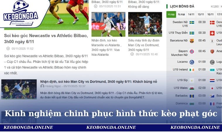 Kèo Phạt Góc - Luôn Mang Đến Nhiều Thông Tin Giá Trị 3 Kinh nghiệm chinh phục hình thức kèo phạt góc