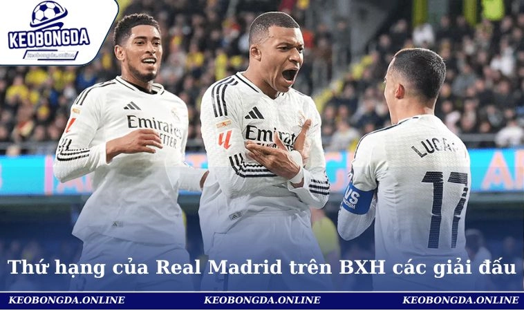 Thứ Hạng Của Real Madrid Tại La Liga Mới Nhất 2025/26 1 Thứ hạng của Real Madrid trên BXH các giải đấu