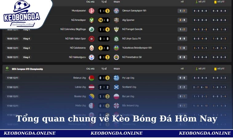 Home 25 Tổng quan chung về trang Kèo Bóng Đá Hôm Nay